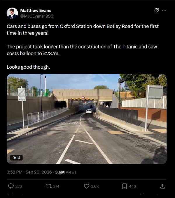 英国花2.37亿英镑修了条地下通道 中国能建世界第一高桥!